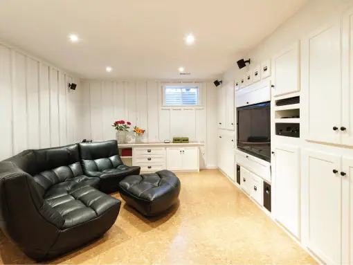 lazy sofa in a man cave room