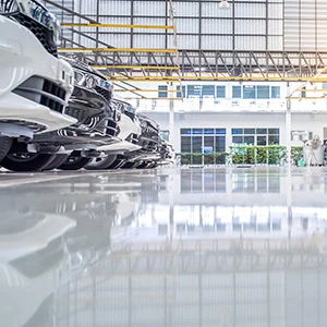 cars inside a showroom